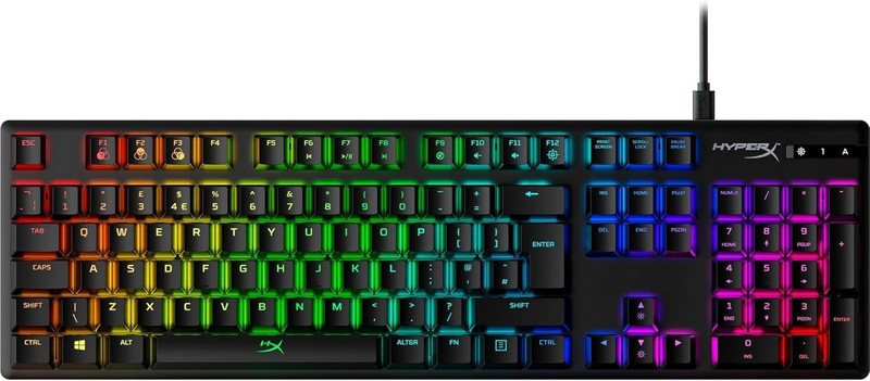 BRAND NEW HYPERX ALLOY ORIGINS RGB GAMING MECHANICAL KEYBOARD UK LAYOUT RED