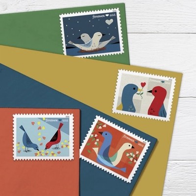2026 USPS SHEET OF 20 FIRST CLASS LETTER STAMPS LOVE BIRDS 78¢ | eBay