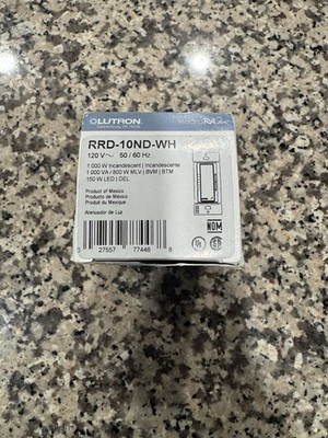 Lutron RRD-10ND-WH RadioRA2 1000w  Neutral Dimmer White