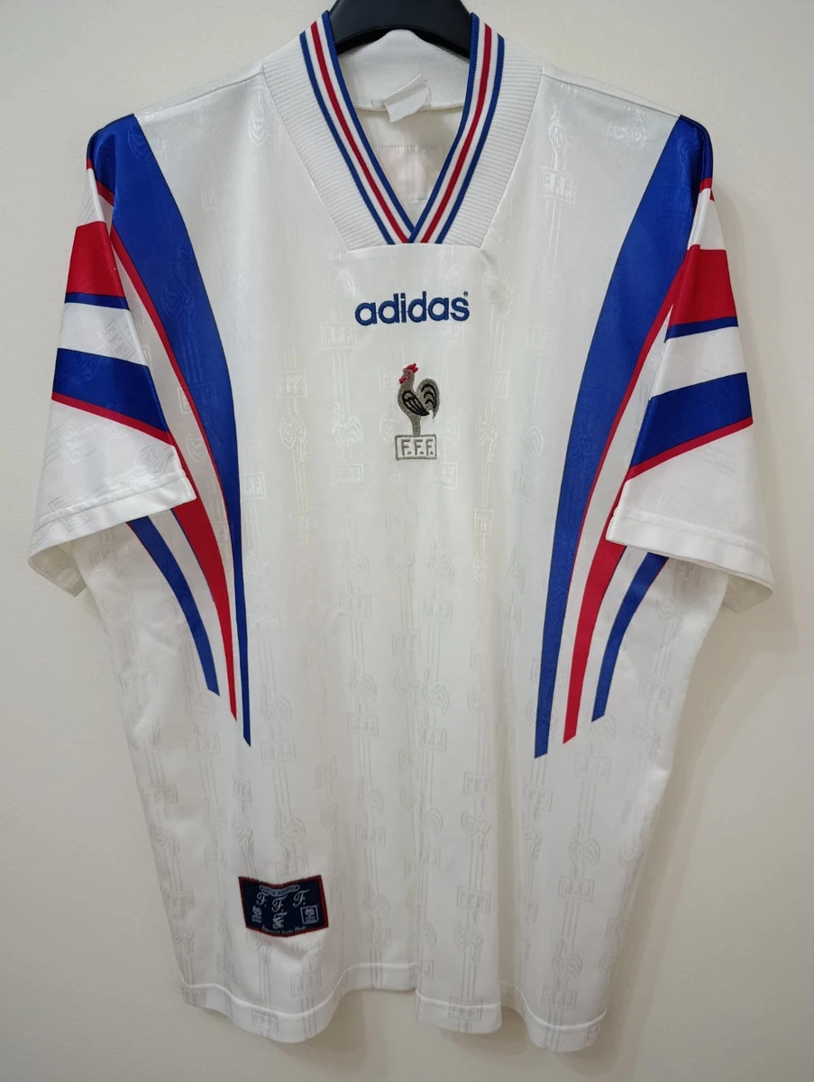 Maillot De Foot France 1996/1997 Extérieur Homme XL Adidas - Occasion Rare