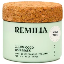 Remilia Green Coco Hair Mask for Damaged Rice Protein Treatment Deep Condition..