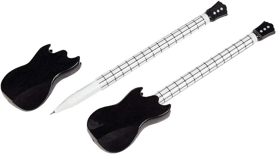 Bolígrafos con forma de guitarra - Regalos de música en el aula y favores de fiesta - VBS Vacaciones B Foto 4 de 4