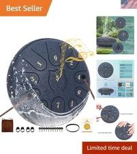 Complete 6-Inch Steel Tongue Drum Set with Music Book & Soft Bag - Outdoor Joy