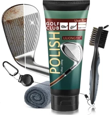 Golf Club Cleaning Kit 3-In-1 Golf Club Cleaner Brush, Towel and 200G Golf Club