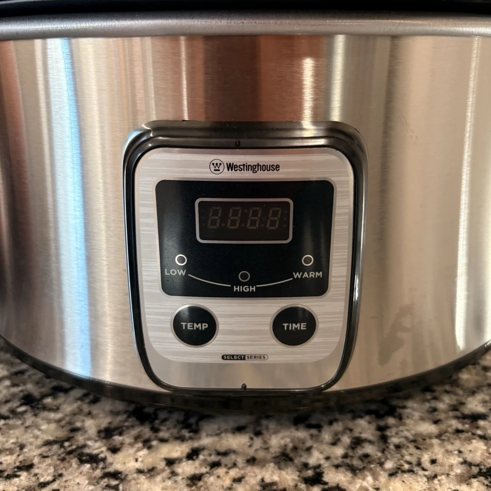 Olla de cocción lenta digital Westinghouse con tapa de vidrio WSCD7SSA acero inoxidable Foto 3 de 4