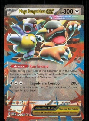 Mega Kangaskhan ex 104/132 Double Rare Mega Evolution Pokemon Near Mint