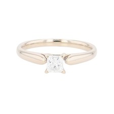 .46ct Princess Cut Diamond Solitaire Engagement Ring 14k White Gold Size 7