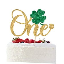 Shamrock One Cake Topper - 1st Birthday Cake Decorations - Lucky One, St