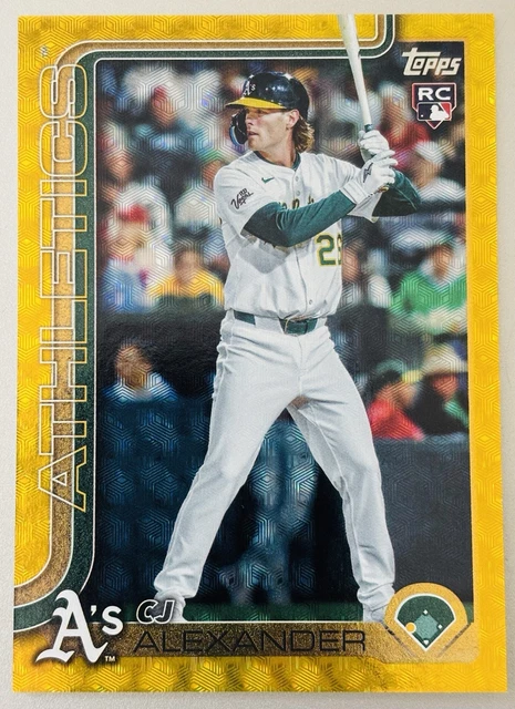 2025 Topps Update - 1/1 Gold Foil Fractor - A’s RC - CJ Alexander Rookie