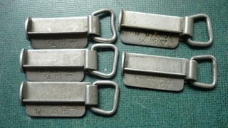 5 Stück Koppelschlaufen aus Aluminium für das Koppeltragegestell Bundeswehr