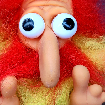 Vintage '67 RDF Royalty Designs Guru The Meditator Red Hair Dam Troll Style Doll