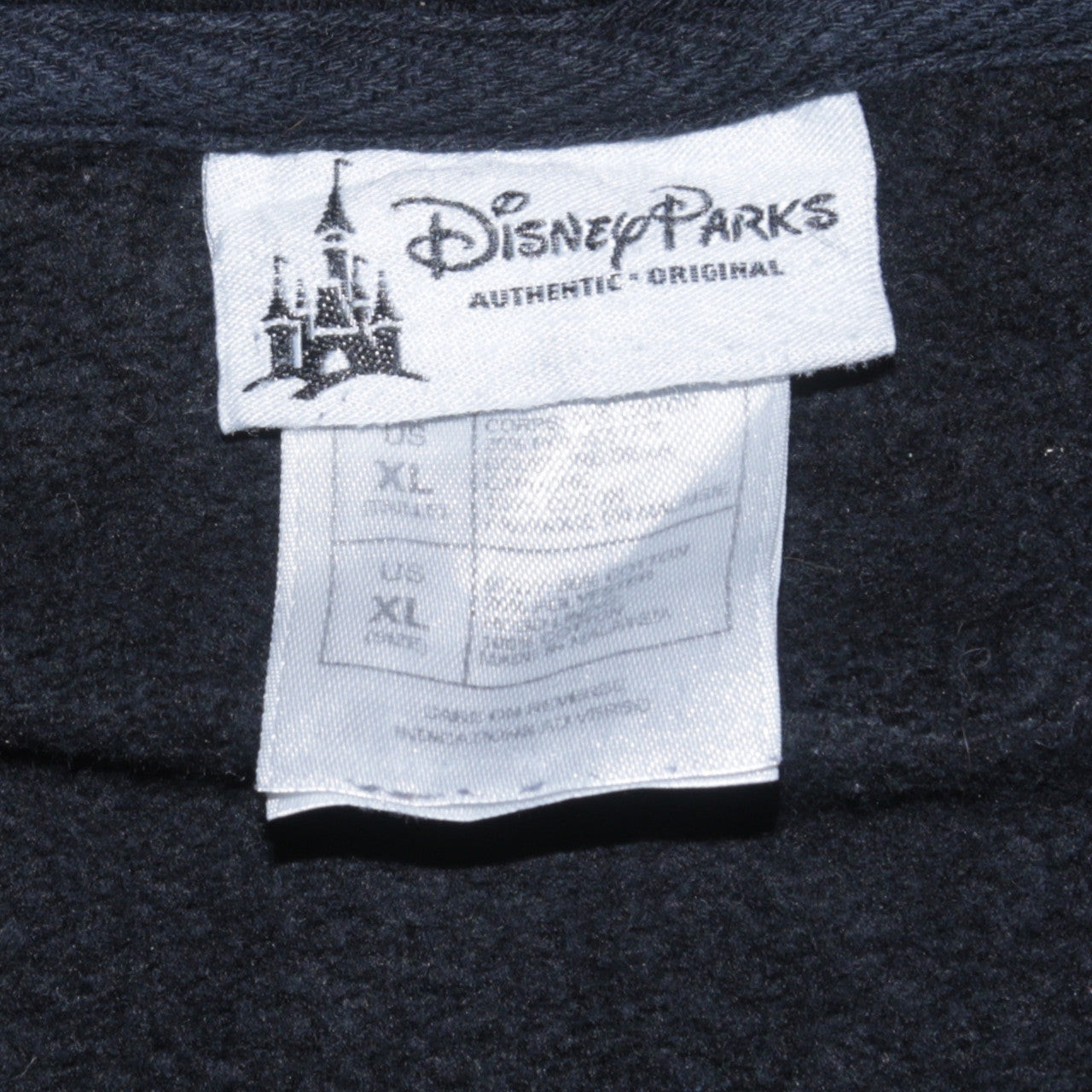 Disney 90's Disneyland Full Zip Up Hoodie XLarge Black image 4