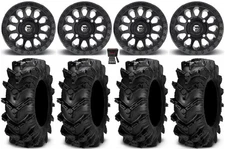 Fuel Vector MB 14" Wheels 28" Cryptid Tires Kawasaki Mule Pro FXT KRX / Yamaha
