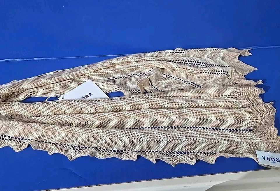 Bufanda Brora Mezcla Cachemira Escocia en Marrón Claro Tostado - Nueva Con Etiquetas 58" Largo Foto 4 de 4