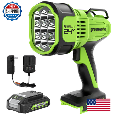 #ad #ad Greenworks 24V Led Spot Light Kit 2Ah Battery And Charger $123.89