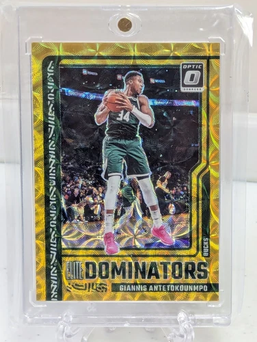 2023-24 Donruss Optic Giannis Antetokounmpo Elite Dominators Gold Scope /10