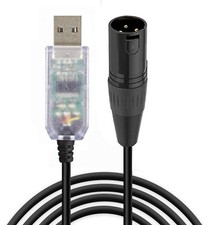 USB DMX Adapter Cable RS485 Converter 3PIN XLR Male for DMX512 Freestyler