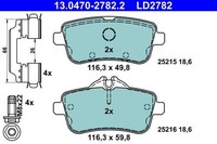Bremsbelagsatz Scheibenbremse Hinten Ate 130470 27822 FÜR Mercedes