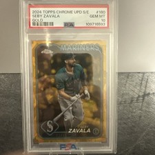 2024 Topps Chrome Update Sapphire Gold /50 Seby Zavala #USCS180 PSA 10