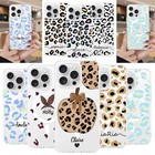 For iPhone 16e 14 Plus 13 17 15 Pro Max Custom Phone Case Leopards PC Hard Cover