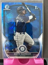 2023 Bowman Chrome Sapphire #BCP-185 Edryn Rodriguez Mariners 1st Bowman