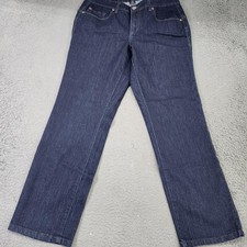 Calvin Klein Jeans Womens 10 Blue Dark Wash Mid Rise Curvy Skinny Denim Pants