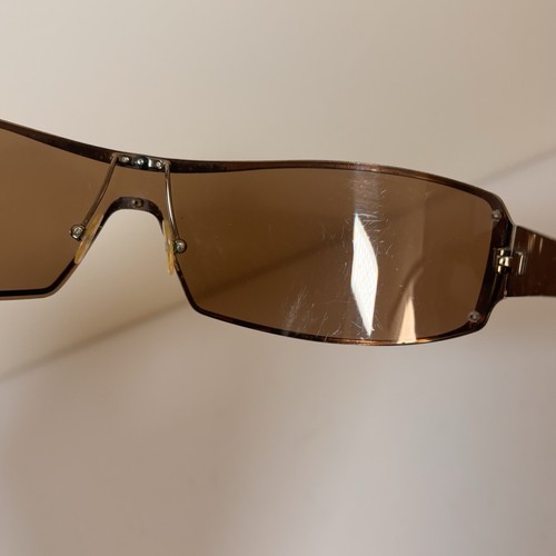 Vintage Giorgio Armani Brown Wrap Sunglasses GA 64/S Unisex BG6 - Picture 4 of 7