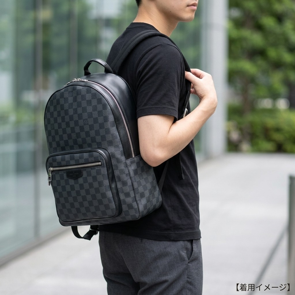 LOUIS VUITTON Backpack Â· Daypack N41473 Damier Grafitto Canvas Josh used image 2