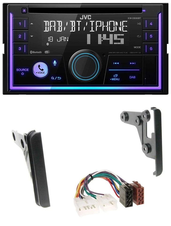 JVC MP3 USB 2DIN DAB Bluetooth CD Autoradio für Toyota Highlander Matrix RAV 4 - Bild 1 von 4