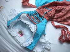 Dirndl Trachtenkleid Balkonett Landhauskleid Kleid Dirndel Bluse Schürze Gr. 42