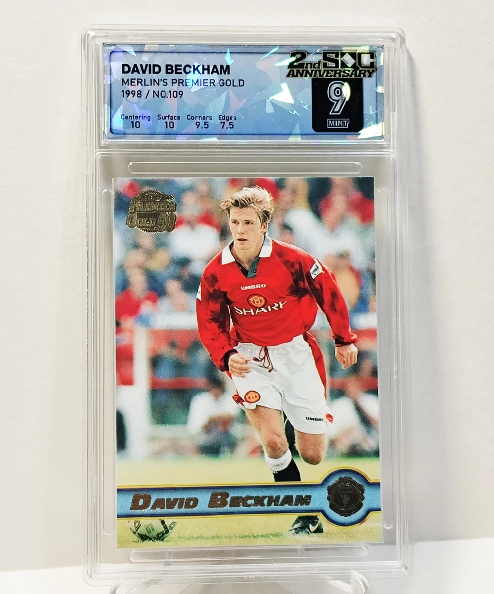 スポーツ選手 MERLIN PREMIER GOLD BECKHAM DAVID BECKHAM 1997-98 Merlin Premier Gold 2nd Year Rookie RC