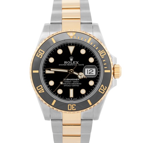 2023 PAPERS Rolex Submariner Date BLACK Two-Tone Gold 41mm 126613 LN Watch BOX