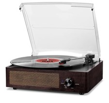 Bluetooth Vinyl Record Player,3-Speed Turntable with Stereo Speakers Vintage