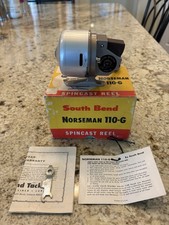 Mulinello vintage South Bend Norseman 110G Spincast quasi come nuovo made in USA.