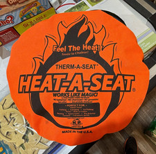 Heat-a-seat Therm-a-seat Heated Portable Seat Cushion Orangeblack Heat-a-seat Therm-a-seat Heated Portable Seat Cushion Orangeblack