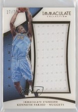 2014-15 Panini Immaculate Immaculate Standard 27/75 Kenneth Faried #IS-KF 2du