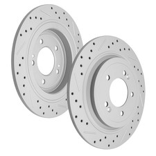 Drilled Slotted Brake Rotors Hyundai Tucson 2016 2021 Rear