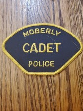Vintage Moberly Cadet Police shoulder patch from Moberly, Missouri.