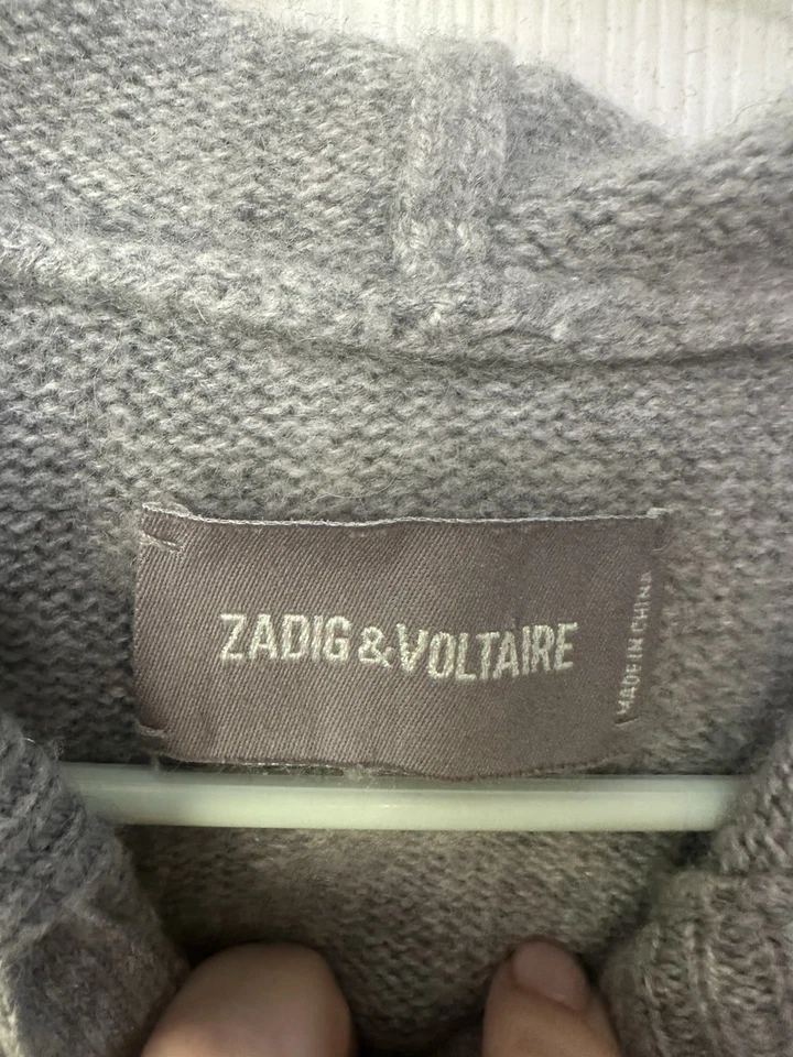 Zadig & Voltaire - Cárdigan Cassy Cassy Cashmere - Gris $495 Minorista Talla S Foto 4 de 4