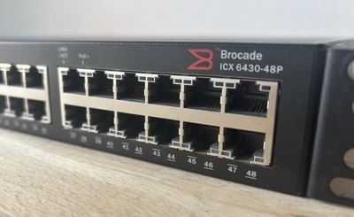 Brocade Switch ICX 6430-48 48 Port Gigabit 4Ports SFP 1000 Mbits Managed PoE+