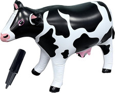 37" Long Inflatable Cow for Inflatable UFO 22" Tall Giant Cow Blow up Decoration