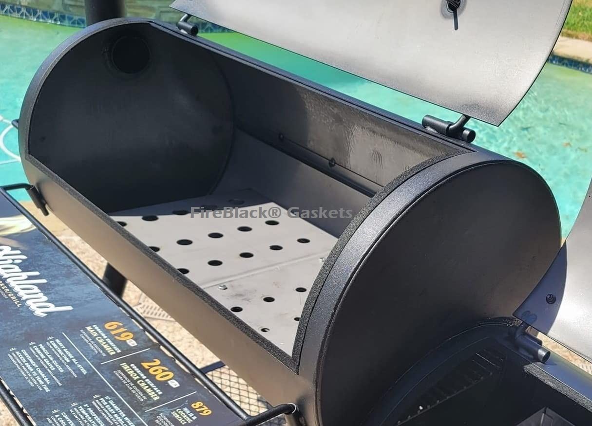 1/2 x 1/8 Black Hi Temp BBQ smoker Gasket Self Stick15 ft LavaLock