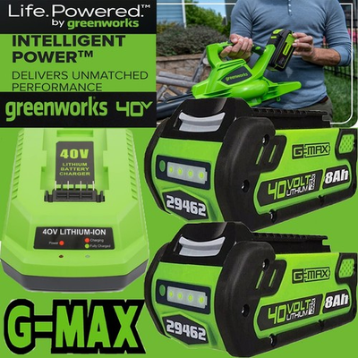 #ad For Greenworks 40V G MAX 8.0Ah Lithium Ion Battery 29472 29462 29252 or Charger $296.00