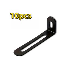 10 x BLACK L Shaped adjustable angle brackets, suitable for furniture anti tilt