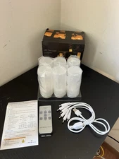 LED tea Light Rechargeable Pack Of 6 Flickering Flame Remote Control Timer 