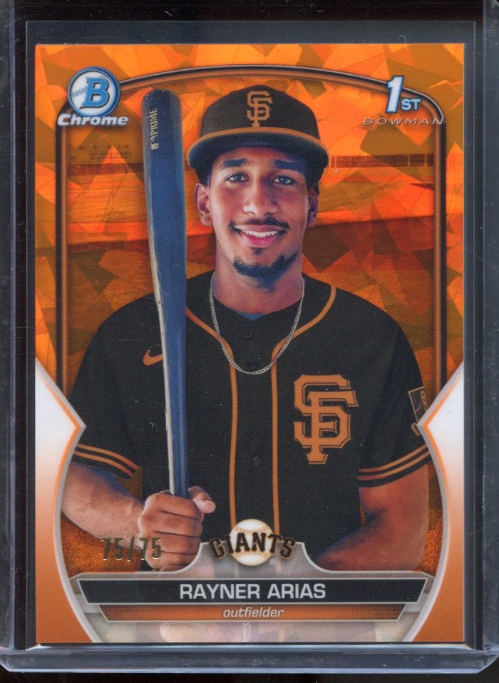 2023 Bowman Chrome Sapphire Edition #BCP-222 Rayner Arias Prospects Orange #/75