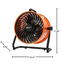 Eléctrico comercial 16 pulgadas. Ventilador de piso de tambor turbo de 3 velocidades