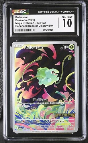 2025 Pokemon Mega Evolution Enchanced Booster Bulbasaur #133 CGC 10