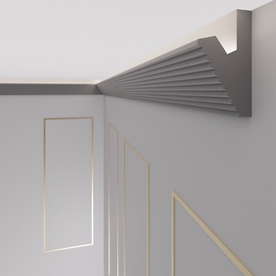 24 Meter Stuckleisten LED Profil für indirekte Beleuchtung XPS OL-33 Decken