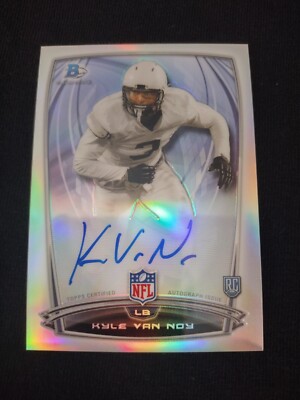 2014 Kyle Van Noy AUTOGRAPHED Bowman - Rookie Chrome Refractor  #24  (RC)